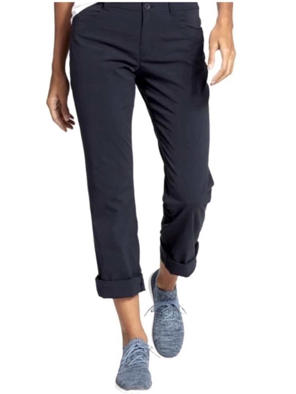 Eddie Bauer Stretch Convertible Roll Tab Hiking Pants Women’s Size 10 in Black